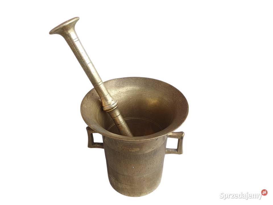 Stary mosiężny moździerz kuchenny lata 4050 Cieszyn
