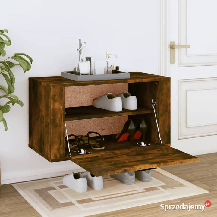 Ścienna szafka na buty przydymiony dąb 70x35x38 Warszawa