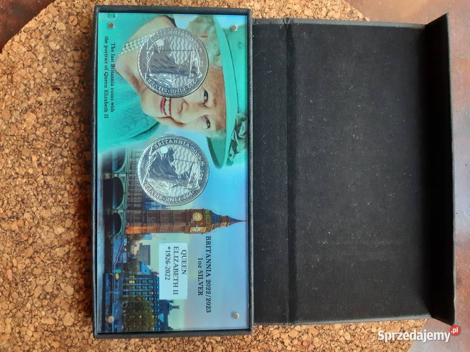 Zestaw monet Britannia 2223 Królowa Elżbieta II Numizmatyka kujawsko-pomorskie Potulice