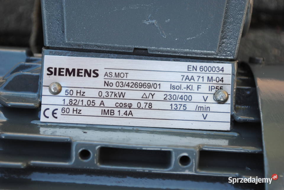 Motoreduktor kołnierzowy 037kw 38obrmin lubuskie Kargowa sprzedam