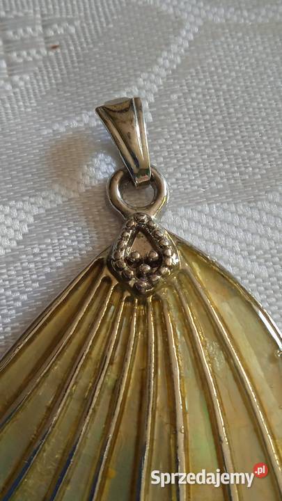 SREBRZONY MEDALION W KSZTAŁCIE LIŚCIA wielkopolskie Piła