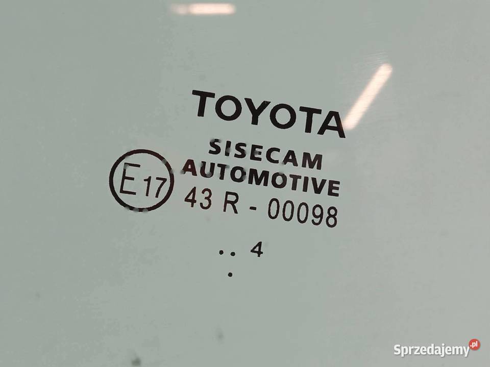 SZYBA DRZWI LEWY PRZÓD Toyota Corolla XII 2018 Boczne (drzwi)
