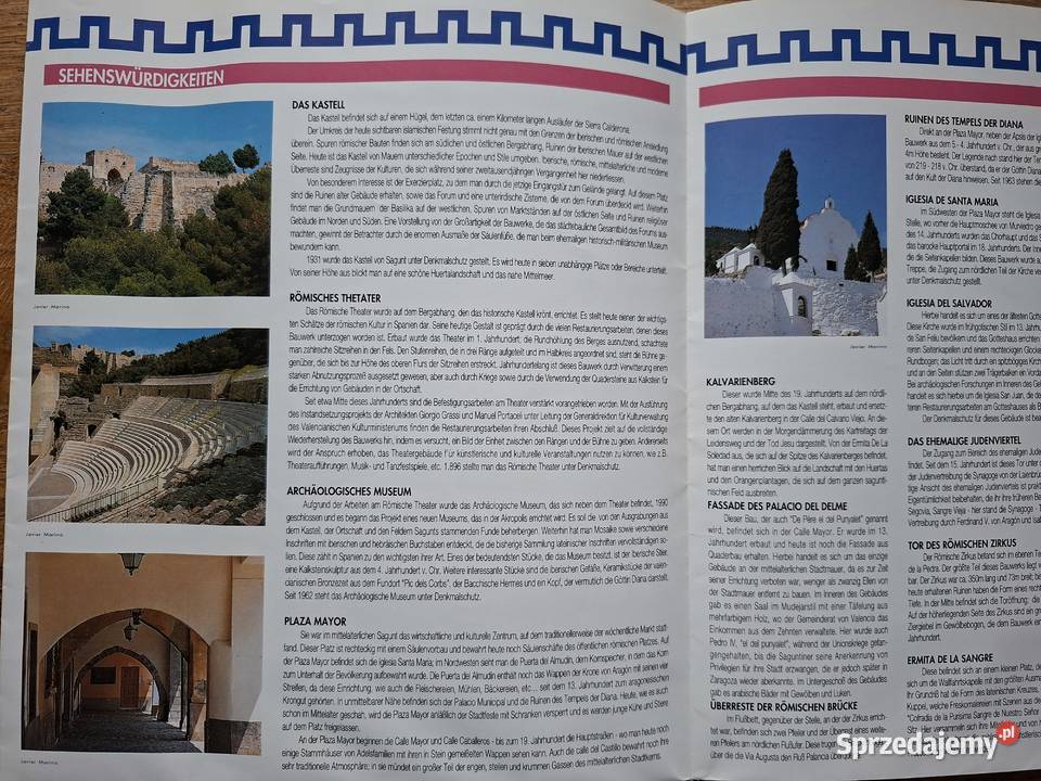 Hiszpania Spanien Sagunto plan miasta Kraków