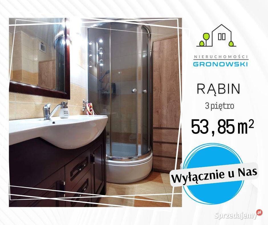 Rąbin 2 pokoje garderoba 5385 m w bloku z 2009 blok Inowrocław