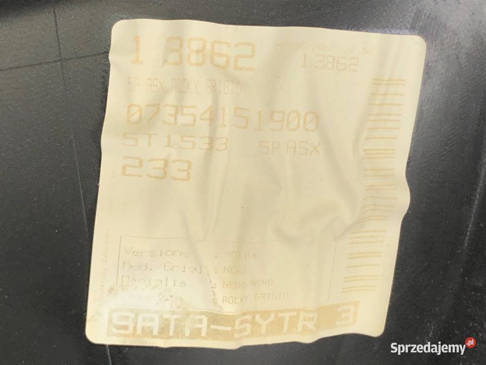 BOCZEK DRZWI LEWY PRZÓD FIAT GRANDE PUNTO