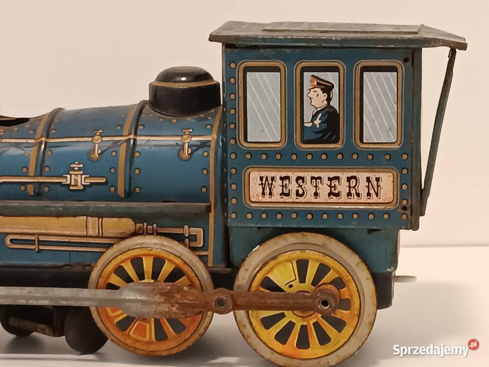 Stara blaszana zabawka LOKOMOTYWA elektryczna Rzeszów
