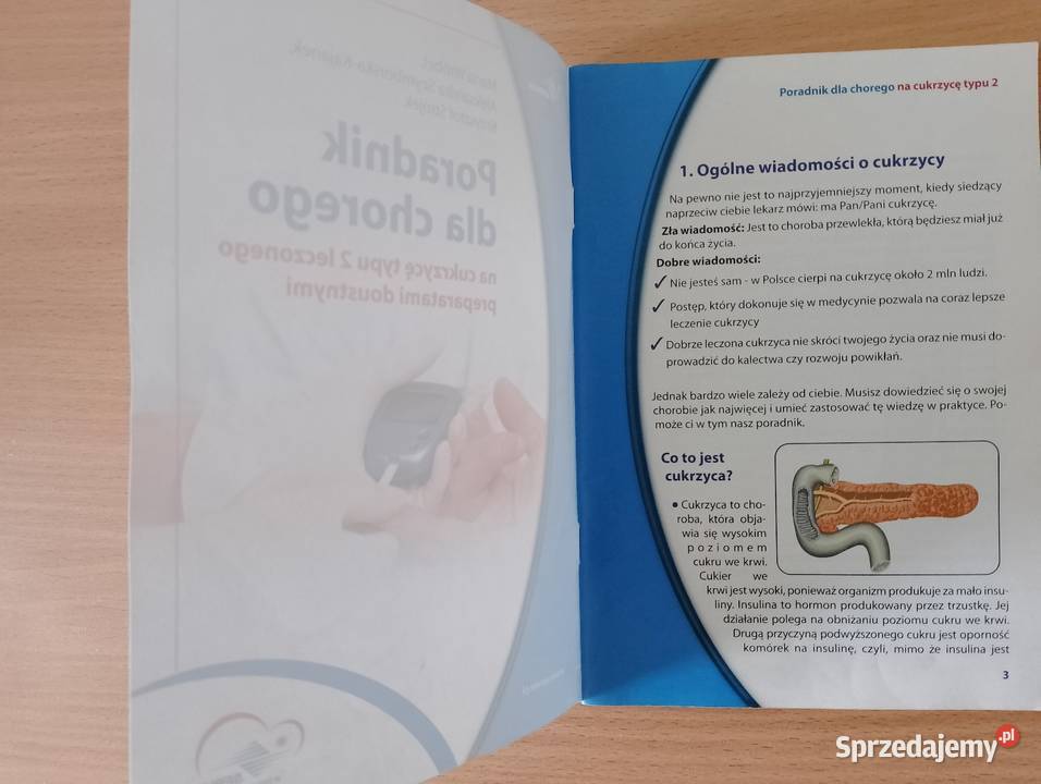 PORADNIK chorego na cukrzycę 2 książeczka zdrowie, pierwsza pomoc wielkopolskie Poznań