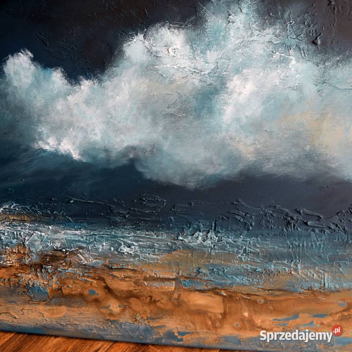 Burzowe niebo nowoczesny pejzaz morski obraz Malbork