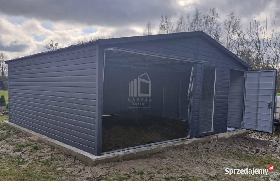 Garaż blaszany 6x58m Brama uchylna drzwi okno zachodniopomorskie Szczecinek