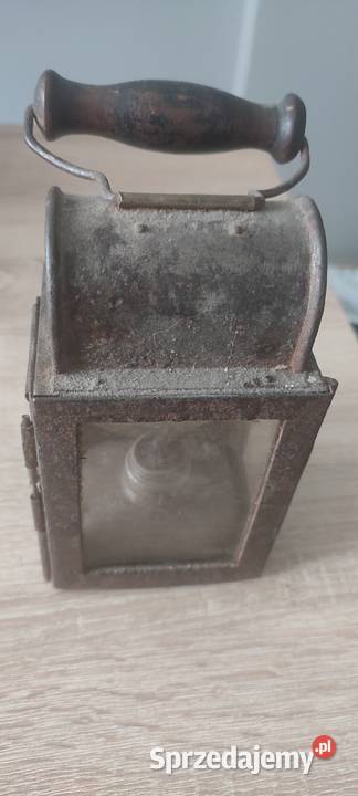 Ładna stara lampa kolejowa sygnowana Warszawa