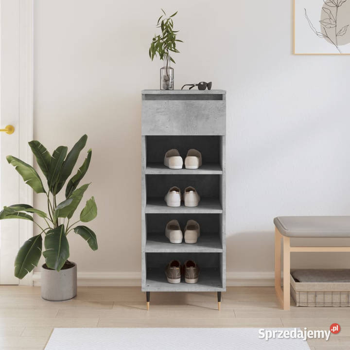 Szafka na buty szarość betonu 40x36x105 WM831456 mazowieckie Warszawa