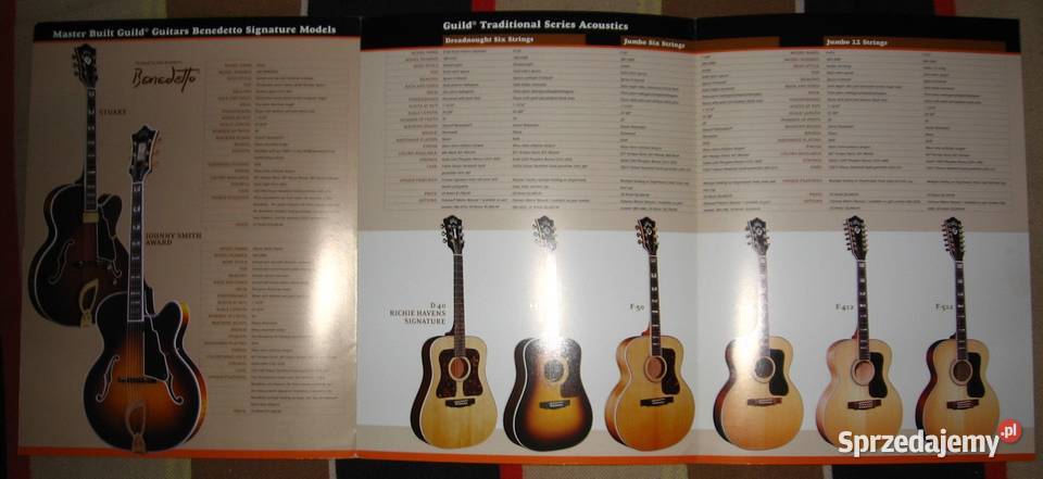 Guild Made To Be Played guitar brochure catalog Kępice