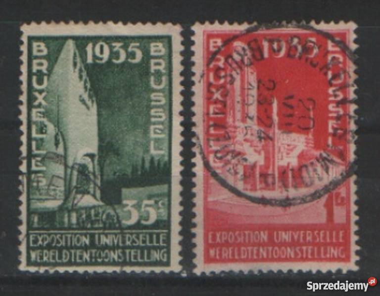 Zn Belgia Mi 378 9 kas 1934 Filatelistyka Gliwice