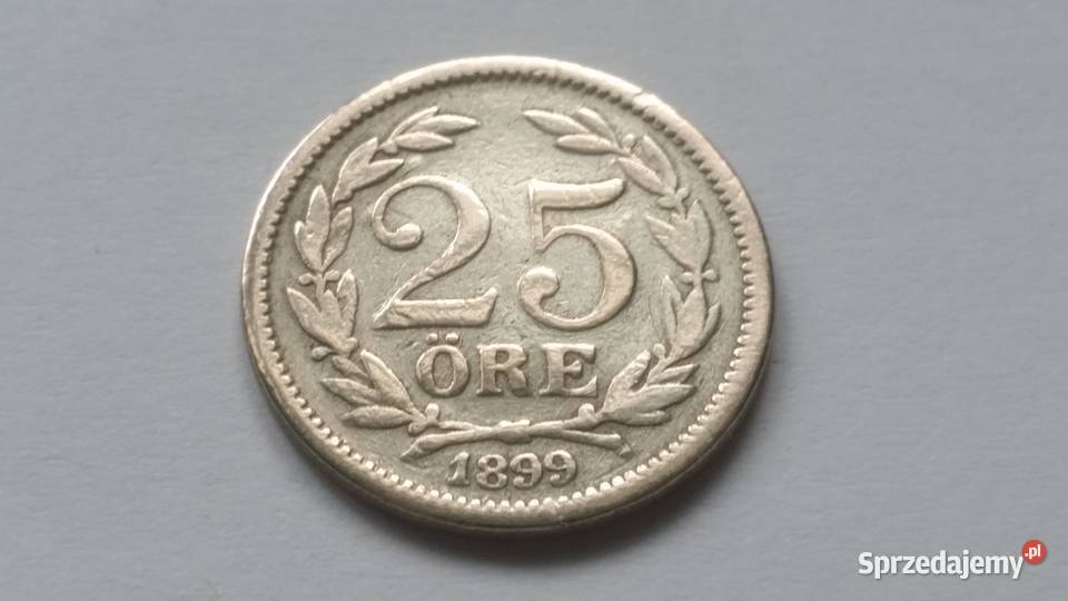 25 ORE 1899 Szwecja SREBRO RARYTAS Suszec