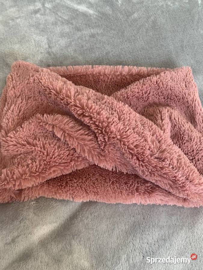 Miękki szal komin pluszowy różowy NOWY Jasło