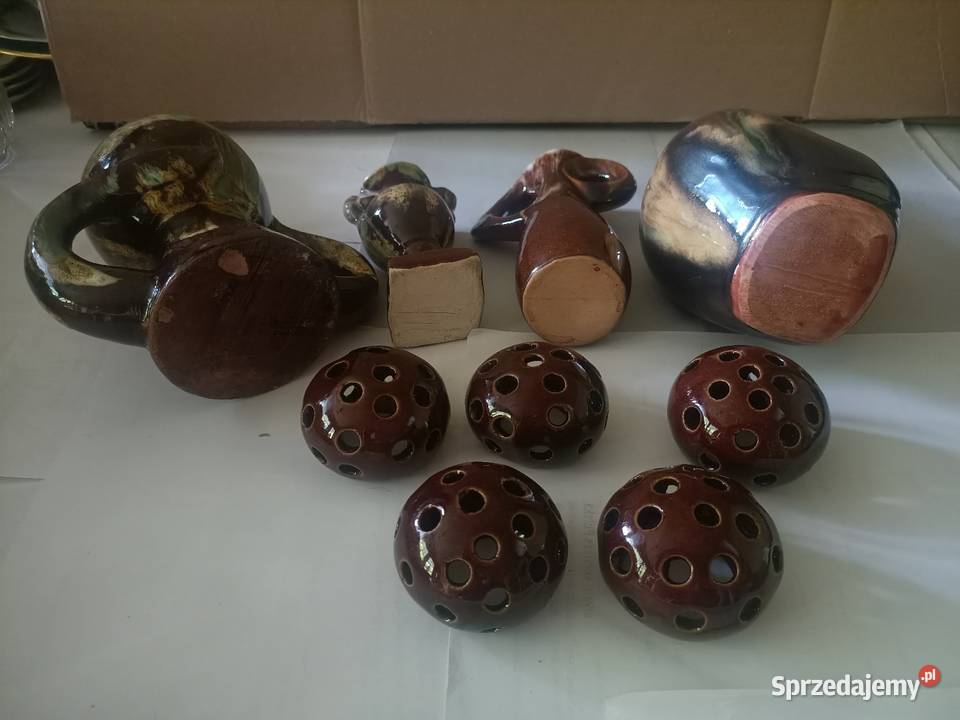 Stary ceramiczny komplet PRL mazowieckie