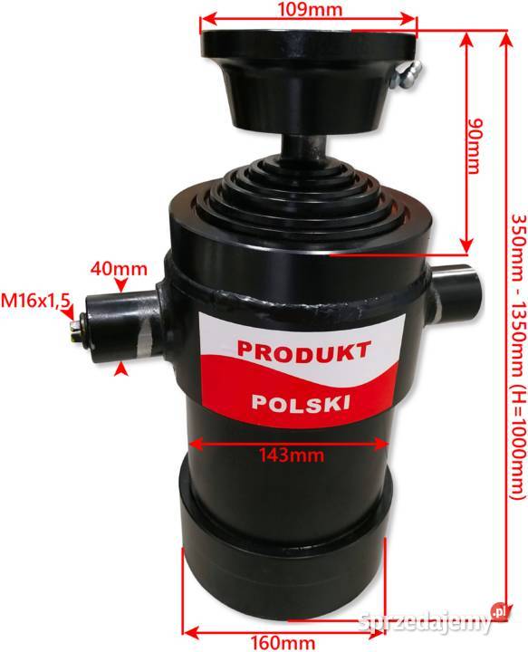 SIŁOWNIK CYLINDER WYWROTU TŁOK NOWY SK 1000 Pozostałe Solec Kujawski