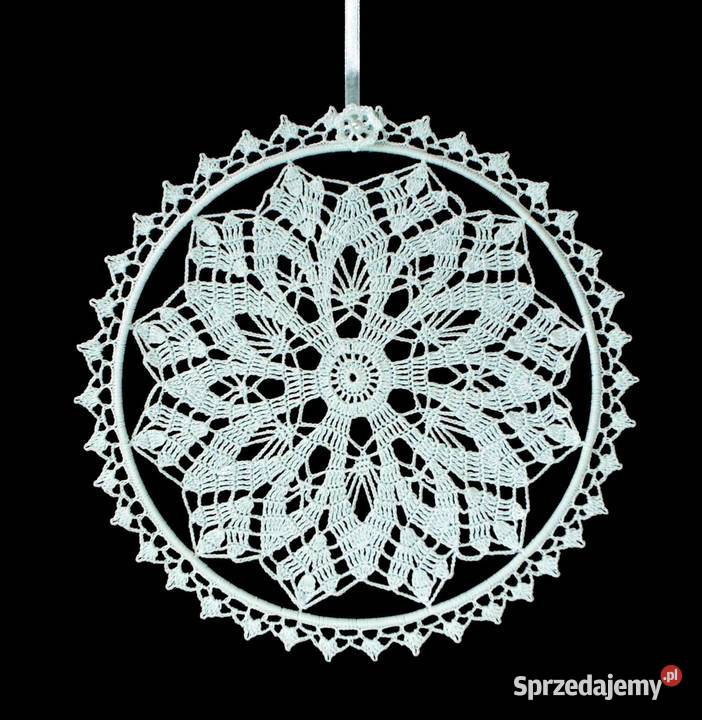 Zawieszka ozdoba na okno szydełkowa 26 Z133 Kluczbork