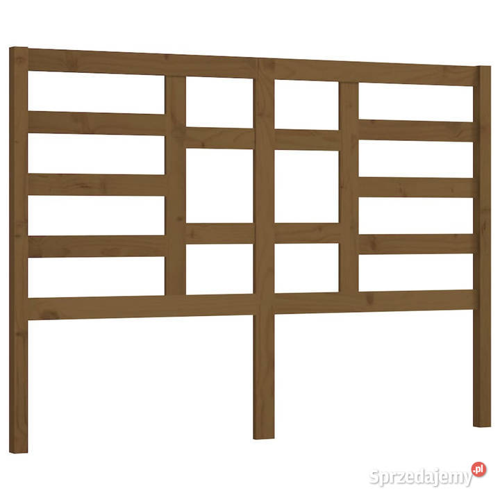 Wezgłowie łóżka brązowe 126x4x104 lite drewno Warszawa