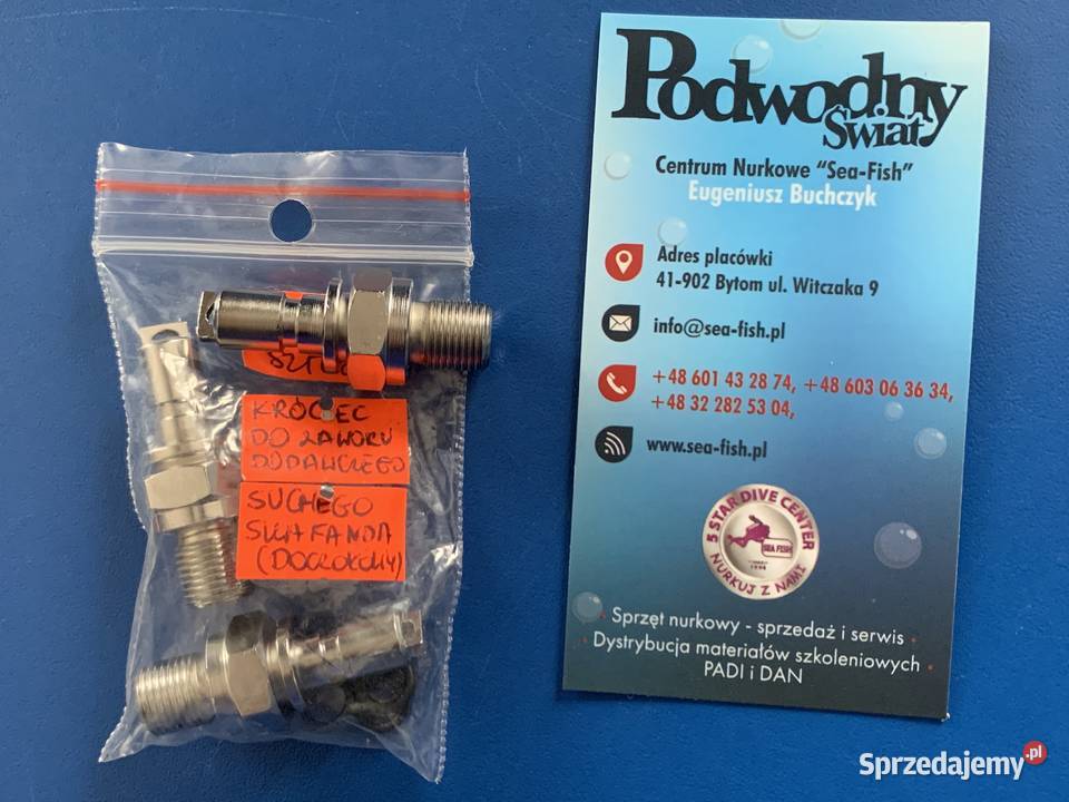 Króciec do zaworu suchego skafandra doczołowy Bytom sprzedam