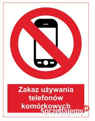 Naklejka BHP Zakaz używania telefonów Kamionna sprzedam