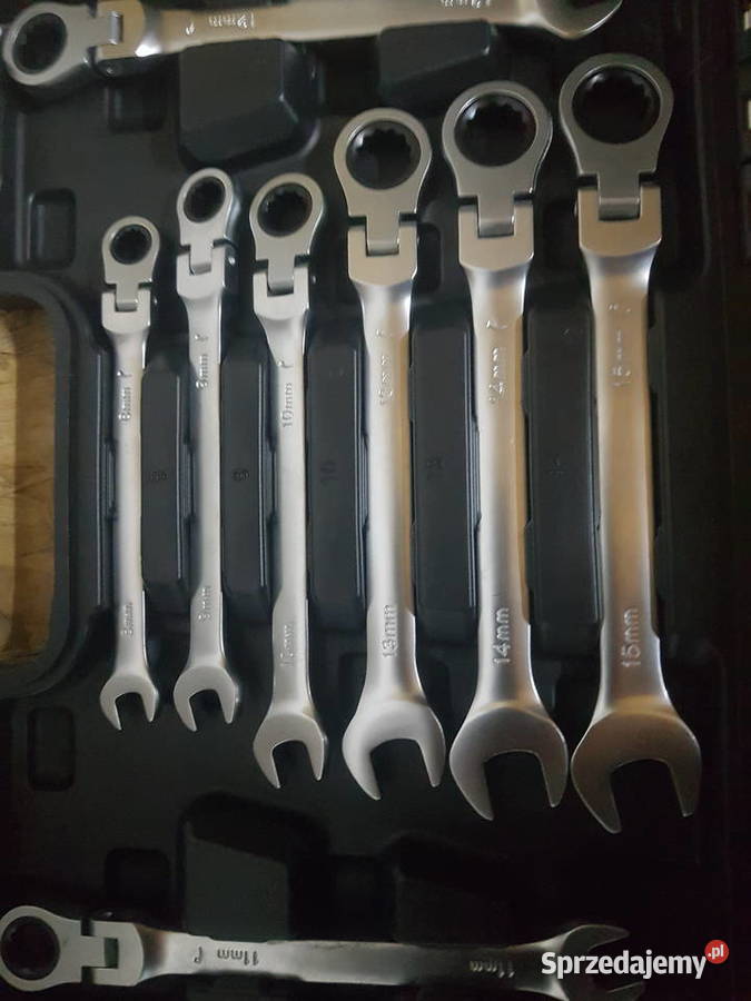 KLUCZE PŁASKO OCZKOWE Z GRZECHOTKĄ ŁAMANE 819 MM Głogowa