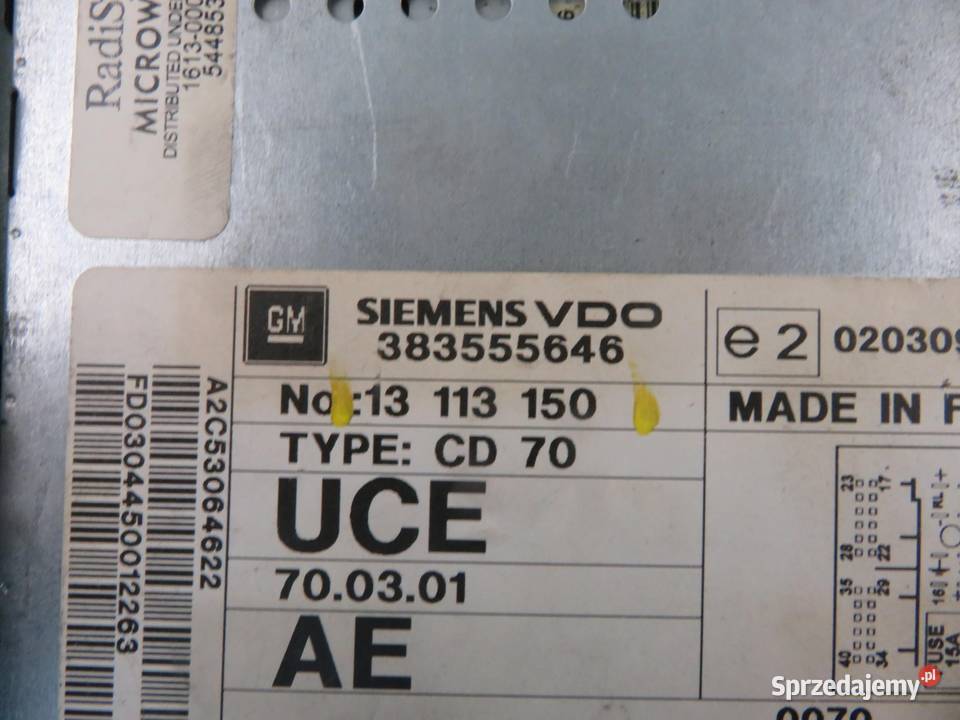 RADIO WYŚWIETLACZ OPEL SIGNUM 13113150 małopolskie