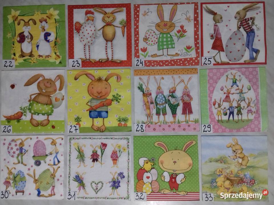 Serwetki decoupage Wielkanoc zestaw C Laskowiec