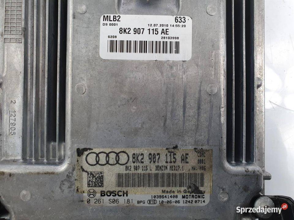 KOMPUTER SILNIKA ECU AUDI A5 8K0907115AE kujawsko-pomorskie Lipno
