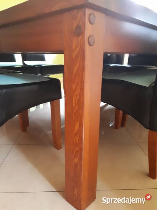 Duży drewniany stół do jadalni 180 x 180 Warszawa