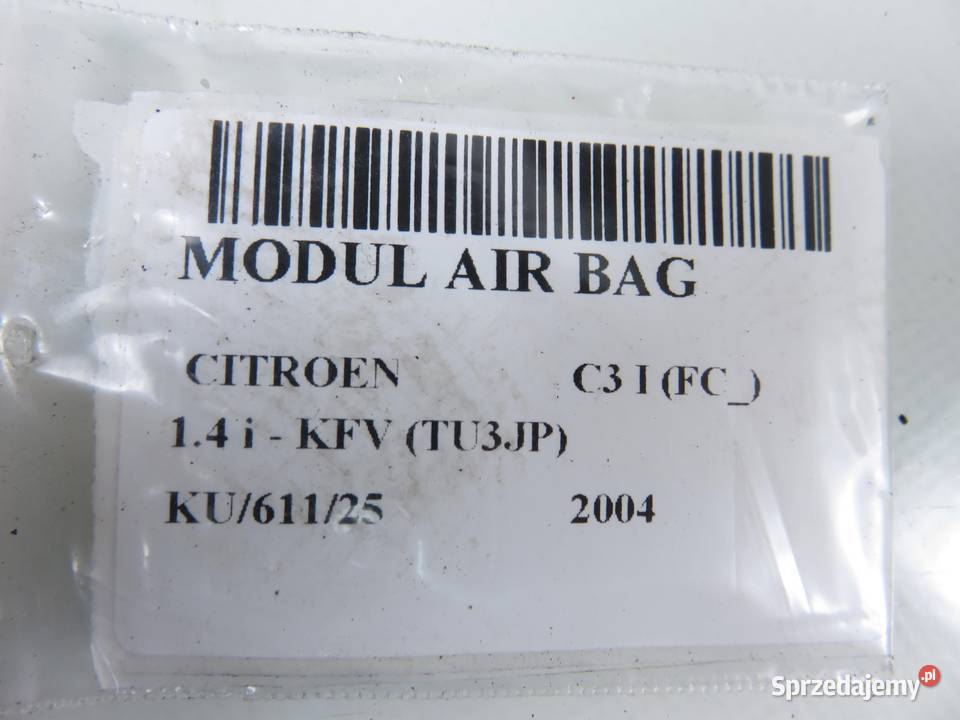 MODUŁ AIRBAG CITROEN C3 I FC 9656889080 osobowe sprzedam
