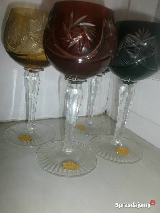 lampki kieliszki kryształ HAND CUT Wyposażenie wnętrz Zielona Góra sprzedam
