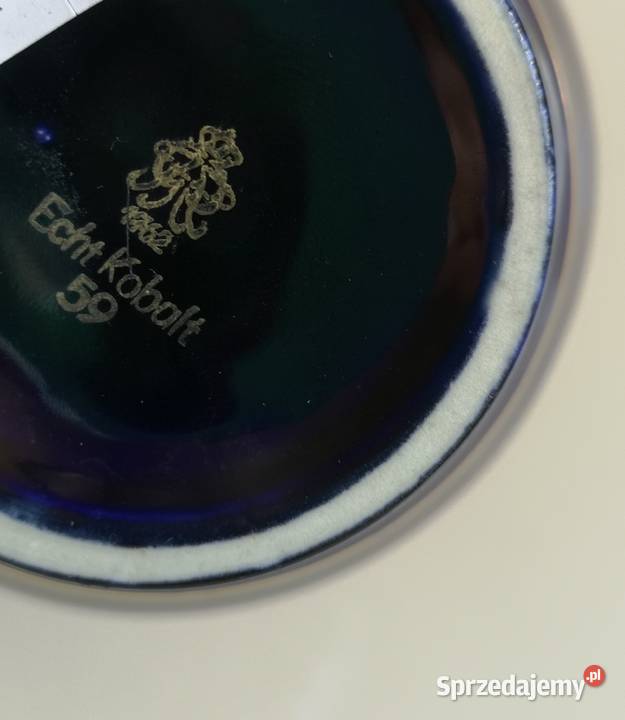Wazon porcelanowy kobalt złocenia vintage Porcelana i szkło Toruń