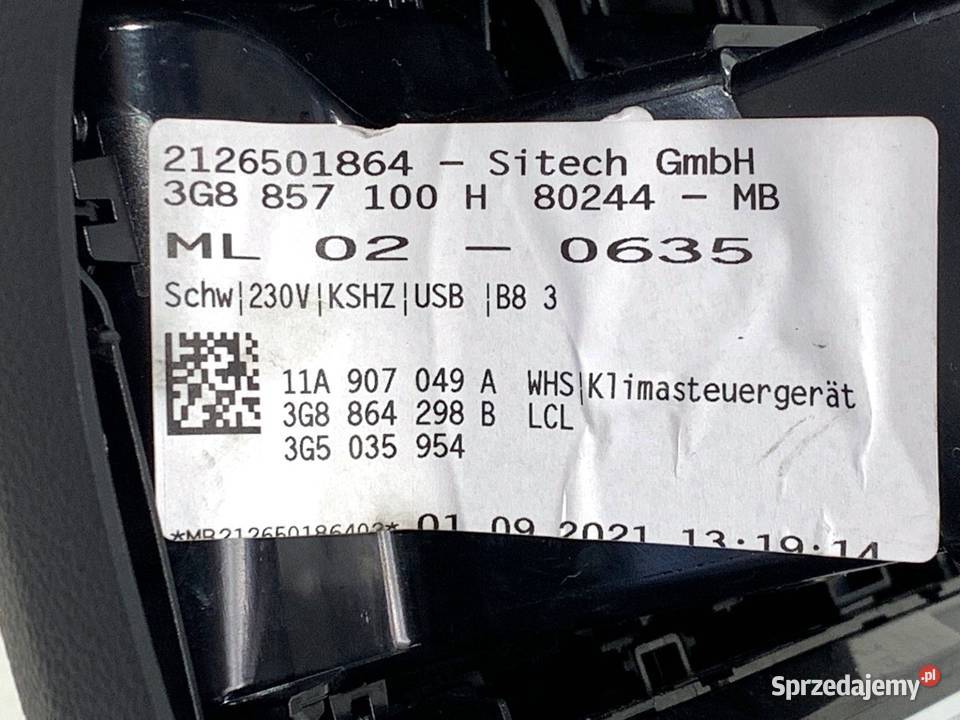 KRATKA NAWIEWU TYŁ VW ARTEON 3G8857100H podkarpackie