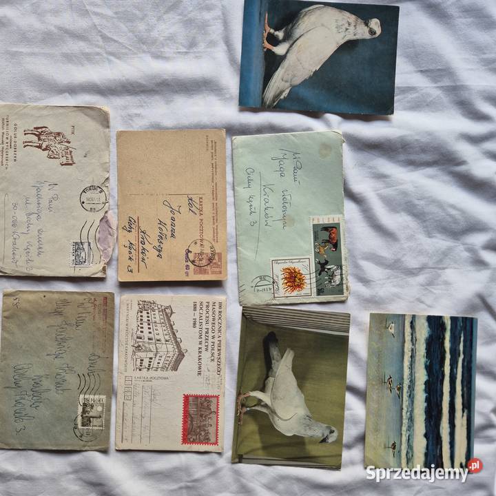 10 Stare znaczki listy kartki telegram Polska
