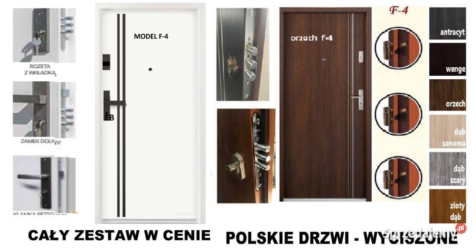 Drzwi wewnątrzklatkowe zewnętrzne akustyczne