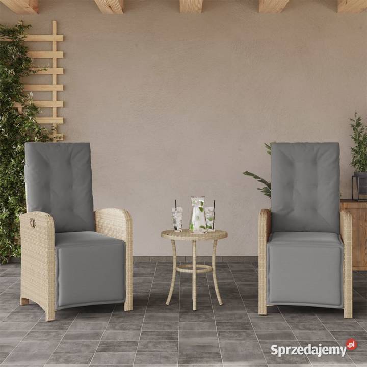 vidaXL Rozkładane fotele ogrodowe z podnóżkiem 2 Warszawa
