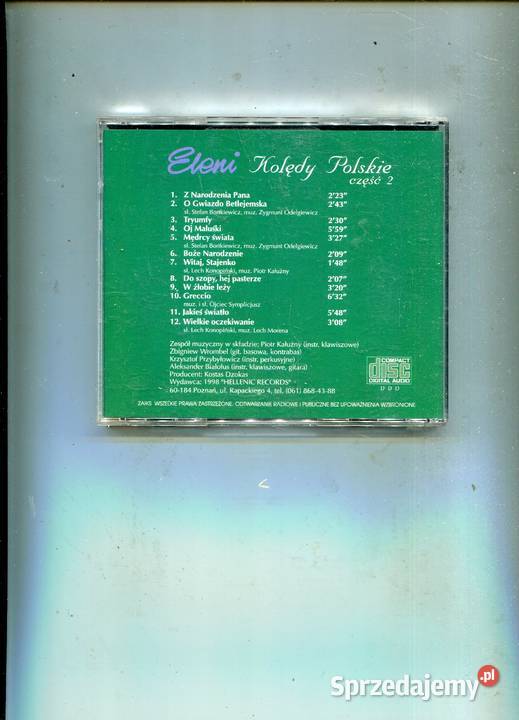 Eleni Kolędy Polskie cz 2 Płyta CD 1 płyta Szczecin