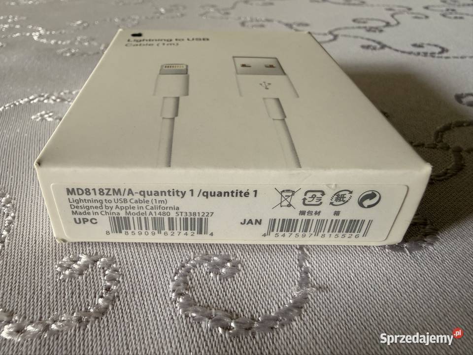 Apple Lightning USB 1m Oryginalny Kabel iPhone śląskie