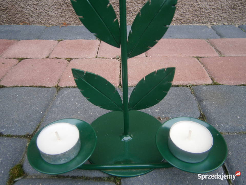 metalowy kwiatświecznik Dekoracje i ozdoby