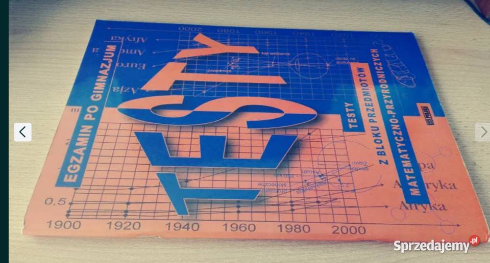 Egzamin gimnazjum testy z bloku przedmiotów pomorskie Gdańsk sprzedam