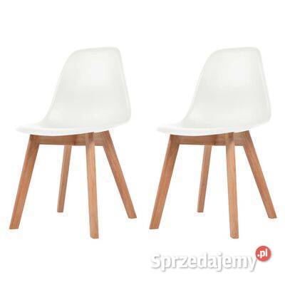 vidaXL Krzesła stołowe 2 białe Warszawa sprzedam