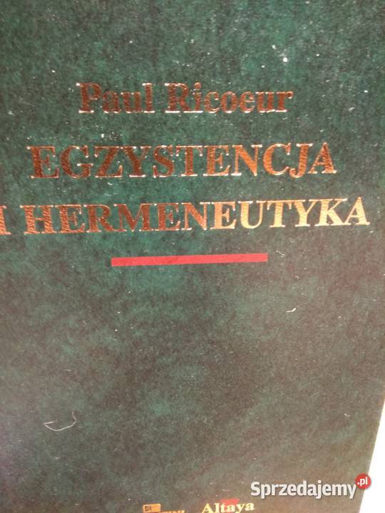Egzystencja i hermeneutyka książka kolekcje Warszawa