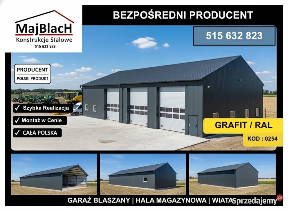 Otwarty Garaż Blaszany Gryfice