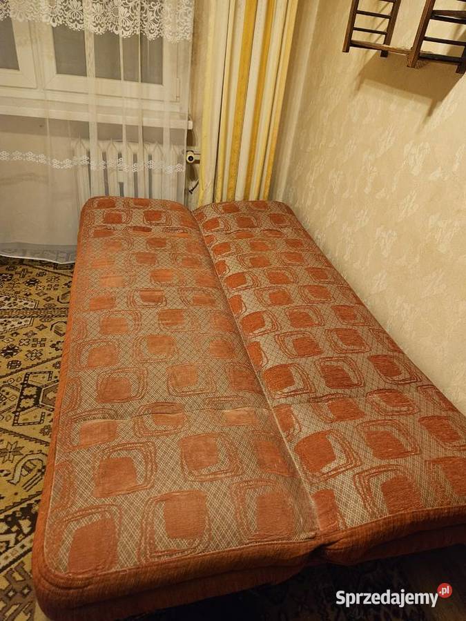 Czerwona wersalka z PRLu 190x110 Łódź