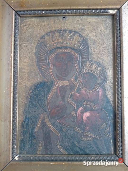 Święty obraz olej na blasze Gdów
