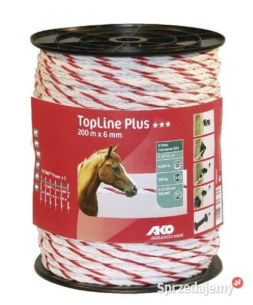 Linka ogrodzeniowa Top Line Plus 6 mm 200 m AKO małopolskie