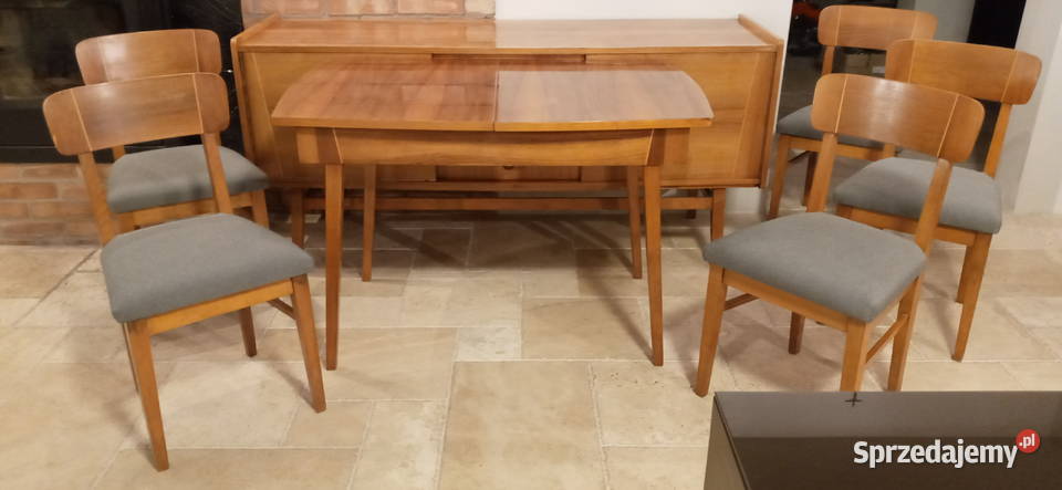 BILEA komoda stół krzesła VINTAGE z lat 60 PRL Sieradz