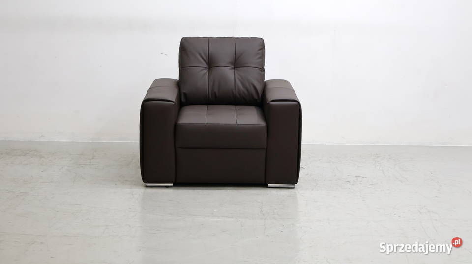 FOTEL SKÓRA naturalna 1006 brązowa skóra Madras Poznań