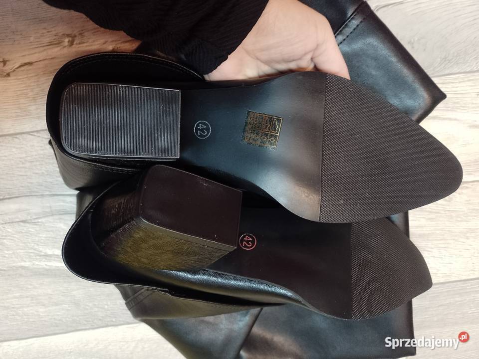 4142 Ekskluzywne czarne wygodne Kozaki kowbojki inna Kraków sprzedam